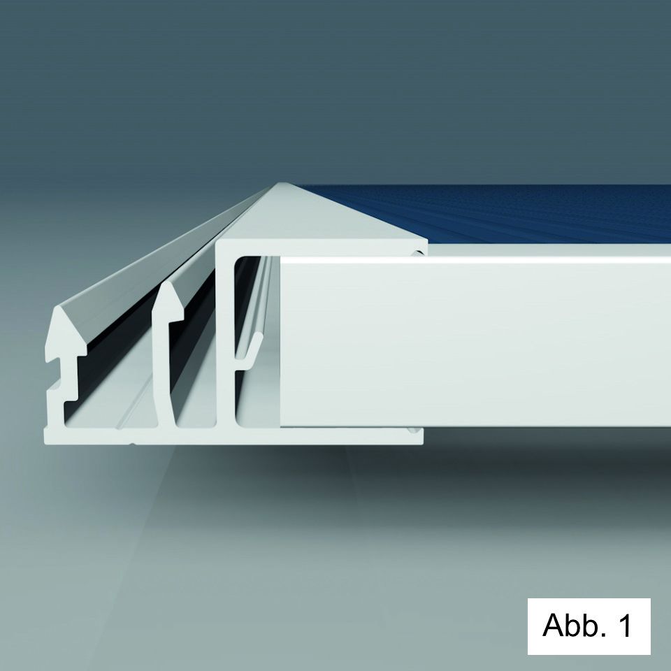 Montage Doppelstegplatten mit Zevener Sprosse Abb. 1