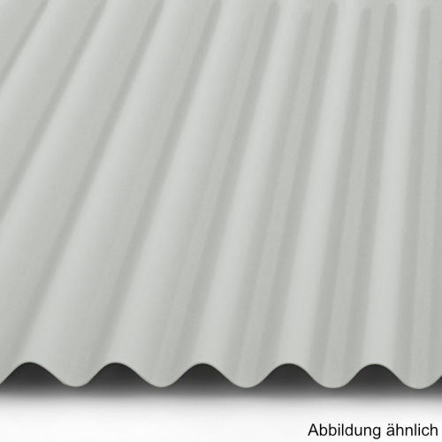 Wellblech 76/18 Stahl Wandprofil  25my Polyester Farbbeschichtung  0,50 mm Stärke lichtgrau (RAL 7035)