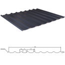 Trapezblech 20/138 Stahl Dachprofil 80my Shimoco Beschichtung 0,50 mm Stärke Chromoxidgrün (RAL 6020) ohne Antitropfbeschichtung