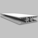 Terrassendach Komplettset mit Zevener Sprosse Verlegeprofil Stegplatte Polycarbonat 16 mm Nova-Lite glasklar