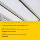 Terrassendach Komplettset mit Zevener Sprosse Verlegeprofil Stegplatte Acrylglas 16 mm opal 3,13 m 6,00 m