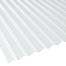 Terrassendach Komplettset Sinusplatte Wabenstruktur PVC 2,5 mm klarbl&auml;ulich