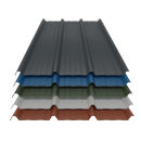 Trapezblech 45/333 Stahl Dachprofil 25my Polyester Farbbeschichtung 0,50 mm Stärke Resedagrün ( RAL 6011 ) ohne