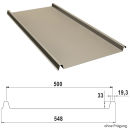 Aluminium Trapezblech Stehfalz 33/500 Dach 0,7 mm Stärke 25my Polyester