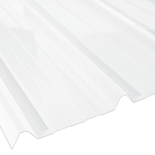 Lichtplatte Polycarbonat 45/1000 Dach Stärke 1 mm Breite 1,07 m glasklar
