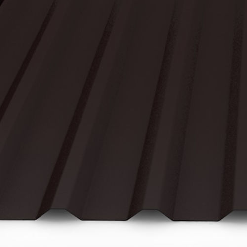Trapezblech 20/138 Stahl Dachprofil 25my Polyester Farbbeschichtung 0,63 mm Stärke Schokoladenbraun (RAL 8017 ) mit Antitropfbeschichtung Typ 700 g/m²