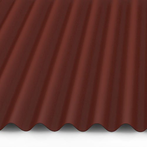Wellblech 76/18 Stahl Dachprofil  25my Polyester Farbbeschichtung  0,50 mm Stärke kupferbraun (RAL 8004 ) mit Antitropfbeschichtung Typ 700 g/m²
