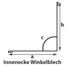Innenecke / Innenwinkel 115 x 115 mm 90° 25 µm Polyester 0,50 mm Anthrazitgrau RAL 7016