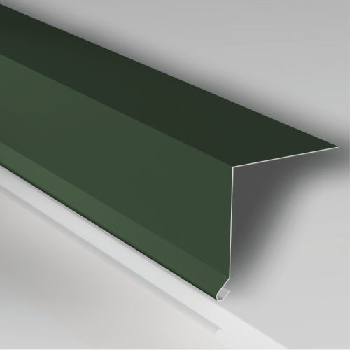 Traufenblech 155 x 40 mm 25 µm Polyester 0,50 mm Chromoxidgrün RAL 6020 95°