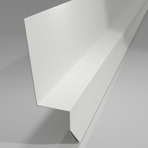 Tropfkante über Tür/Fenster für 20 Trapez-/18 Sinusprofil 25 µm Polyester 0,50 mm Reinweiß RAL 9010