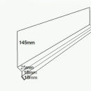 Tropfkante über Sockel für 20 Trapez-/18 Sinusprofil 25 µm Polyester 0,63 mm Reinweiß RAL 9010