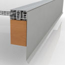 Attika Profil Seitenabschluss für Mendiger Profil 197 mm 25 µm Polyester 0,50 mm Weißaluminium RAL 9006