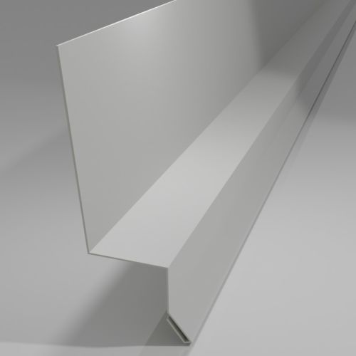 Sonderkantteil Aluminium Tropfkante Weißaluminium RAL 9006