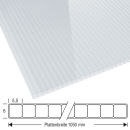 Doppelstegplatte Polycarbonat 6 mm 1050 mm breit glasklar 2,50 m