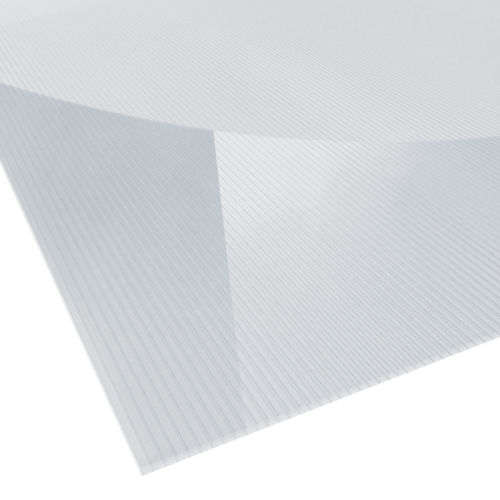 Doppelstegplatte Polycarbonat 10 mm 1050 mm breit glasklar für Terassenbedachung