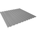 Lichtplatte 76/18 Polycarbonat silber-metallic Sinusprofil St&auml;rke 1,1 mm Breite 1,116 m 4,50 m