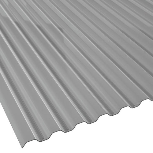 Lichtplatte 76/18 silber-metallic Polycarbonat Spundwand Stärke 1,1 mm Breite 1,265 m 3,00 m