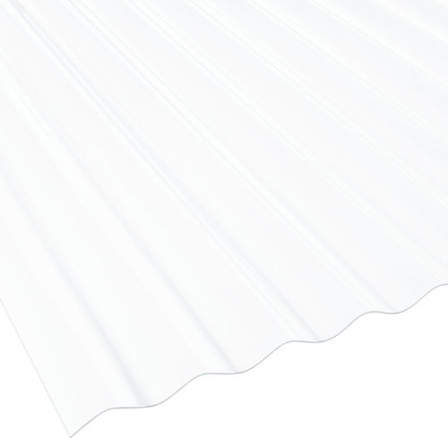 Lichtplatte 76/18 weiß-opal Polycarbonat Sinusprofil Stärke 0,9 mm Breite 1,116 m 5,00 m