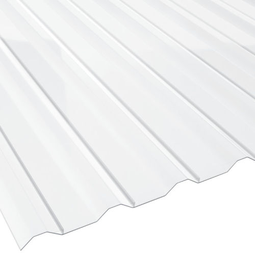 Lichtplatte Polycarbonat 20/138 für Dach Stärke 1,0 mm Breite 1,138 m glasklar 2,00 m