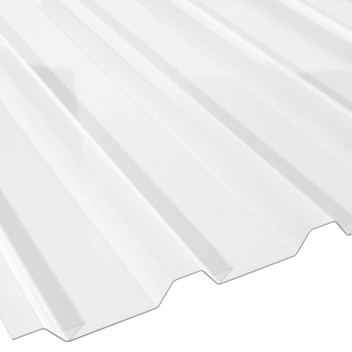 Lichtplatte Polycarbonat 35/207 für Dach und Wand Stärke 1 mm Breite 1,07 m glasklar
