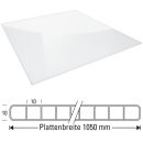 Doppelstegplatte Polycarbonat 10 mm 1050 mm breit glasklar
