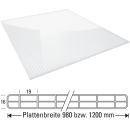 Stegplatte Polycarbonat 16 mm 980 mm breit glasklar 2,00 m