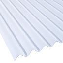 Lichtplatte 95/35 PVC für Bitumenwellplatten Stärke 1,2 mm Breite 0,95 m glasklar-bläulich