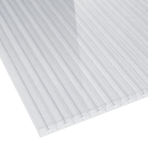 Stegsiebenfachplatte Polycarbonat 25 mm 980 mm breit glasklar