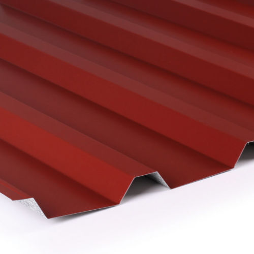 Stärke 0,50 mm Dachblech Profil PS35/1035TR Trapezblech Farbe Enzianblau Material Stahl Beschichtung 25 µm Profilblech