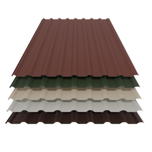 Trapezblech 20/138 Stahl Dachprofil 25my Polyester Farbbeschichtung 0,63 mm Stärke