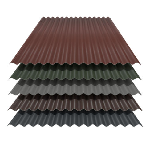 Wellblech 76/18 Stahl Dachprofil  25my Polyester Farbbeschichtung  0,63 mm Stärke
