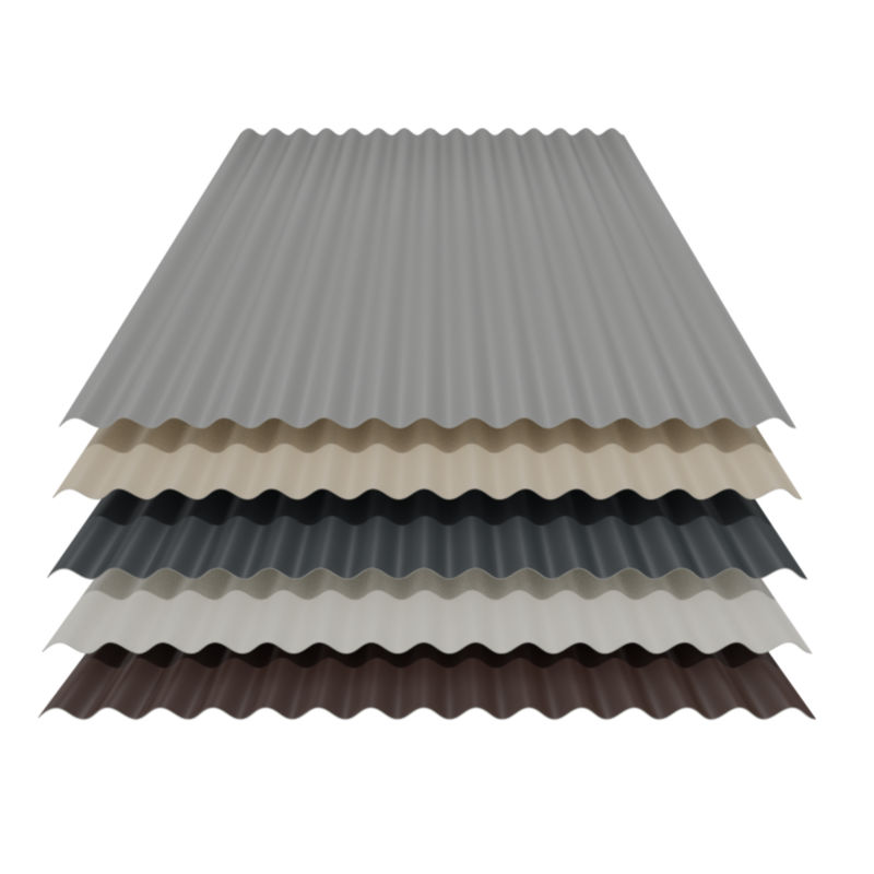 Dachblech Stärke 0,63 mm Material Stahl Profilblech Beschichtung 25 µm Profil PS20/1100TRA Trapezblech Farbe Anthrazitgrau