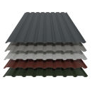 Trapezblech 20/138 Stahl Wandprofil  25my Polyester Farbbeschichtung  0,50 mm Stärke grauweiss ( RAL 9002 )