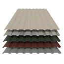 Trapezblech 20/138 Stahl Wandprofil  25my Polyester Farbbeschichtung  0,63 mm Stärke reinweiß ( RAL 9010 )