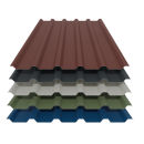 Trapezblech 35/207 Stahl Dachprofil 25my Polyester Farbbeschichtung 0,50 mm Stärke Grauweiss ( RAL 9002 ) ohne