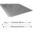 Click Paneel Polycarbonat 250/4/16 Glashell Eis-Effekt 4 Stück 2,50 m
