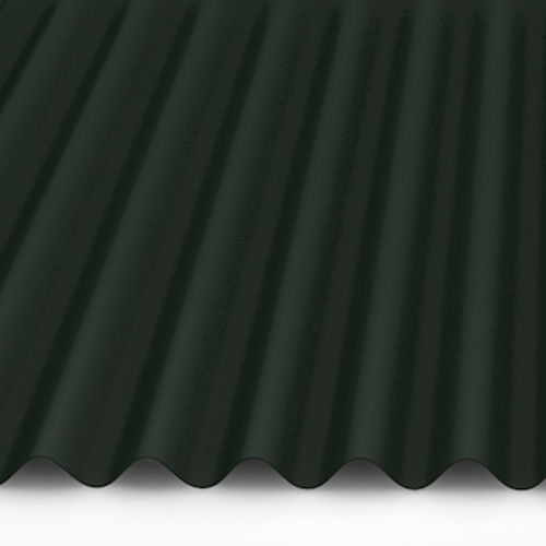 Wellblech 76/18 Stahl Dachprofil  25my Polyester Farbbeschichtung  0,50 mm Stärke chromoxidgrün ( RAL 6020 ) ohne