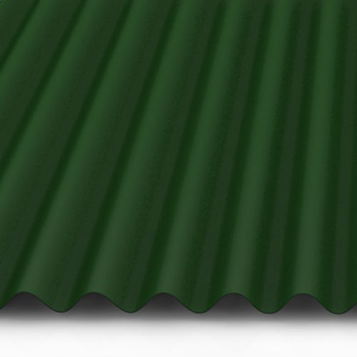 Wellblech 76/18 Stahl Wandprofil  25my Polyester Farbbeschichtung  0,50 mm Stärke laubgrün ( RAL 6002 )