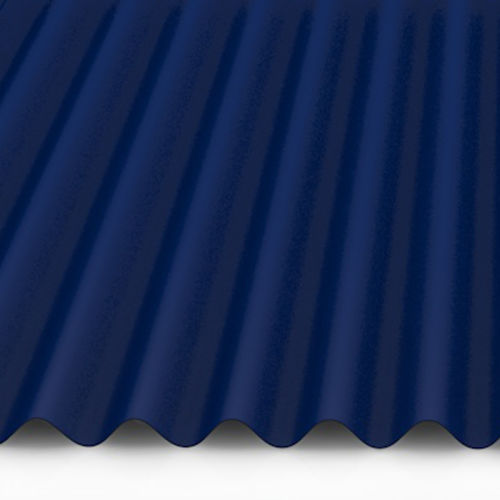 Wellblech 76/18 Stahl Dachprofil  25my Polyester Farbbeschichtung  0,50 mm Stärke enzianblau ( RAL 5010 ) mit Antitropfbeschichtung Typ 1000 g/m²