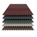 Wellblech 76/18 Stahl Dachprofil  25my Polyester Farbbeschichtung  0,50 mm Stärke resedagrün ( RAL 6011 ) mit Antitropfbeschichtung Typ 1000 g/m²