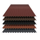 Wellblech 76/18 Stahl Dachprofil  35my Mattpolyester Farbbeschichtung  0,50 mm Stärke dunkelgrau ( RAL 7024 ) ohne