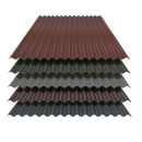 Wellblech 76/18 Stahl Dachprofil  25my Polyester Farbbeschichtung  0,63 mm Stärke grauweiß ( RAL 9002 ) ohne