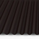 Wellblech 76/18 Stahl Dachprofil 25my Polyester Farbbeschichtung 0,75 mm Stärke schokoladenbraun (RAL 8017) ohne