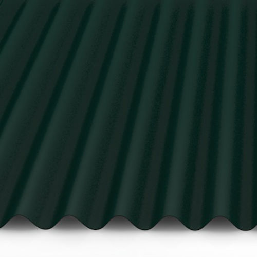 Wellblech 76/18 Stahl Dachprofil  60my PURAMID Farbbeschichtung  0,50 mm Stärke moosgrün (RAL 6005 ) ohne