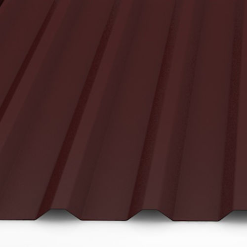 Aluminium Trapezblech 20/138 Dachplatten - 25my Polyester Farbbeschichtung -  0,7 mm Stärke rotbraun ( RAL 8012 ) mit Antitropfbeschichtung Typ 1000 g/m²