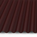 Aluminium Wellblech 76/18 Dachprofil 0,7 mm Stärke 25my Polyester Farbbeschichtung 0,7 mm - rotbraun ( RAL 8012 ) ohne