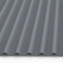 Aluminium Wellblech 76/18 Dachprofil 0,7 mm Stärke 25my Polyester Farbbeschichtung 0,7 mm - weissaluminium ( RAL 9006 ) mit Antitropfbeschichtung Typ 1000 g/m²
