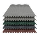 Aluminium Wellblech 76/18 Dachprofil 0,7 mm Stärke 25my Polyester Farbbeschichtung 0,7 mm - graualuminium ( RAL 9007 ) mit Antitropfbeschichtung Typ 1000 g/m²