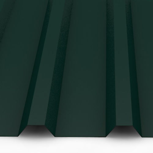 Aluminium Trapezblech 35/207 Dachprofil - 25my Polyester Farbbeschichtung - 0,7 mm Stärke moosgrün (RAL 6005) ohne
