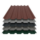 Aluminium Trapezblech 35/207 Dachprofil - 25my Polyester Farbbeschichtung - 0,7 mm Stärke moosgrün (RAL 6005) ohne